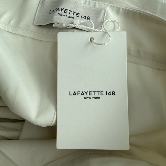 NWT Lafayette 148 New York  Irving Pants in IVORY Size 6 - Picture 4 of 4